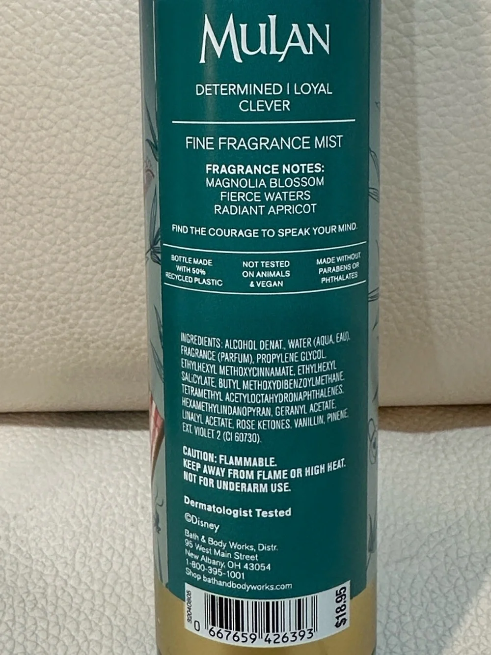 Bath & Body Works Disney Princess Mulan Fine Fragrance Mist Travel & Full Size